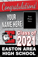 24x36 Graduation Banner - Design Option 1 with Picture