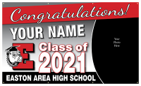 5'x3' Graduation Banner with Picture
